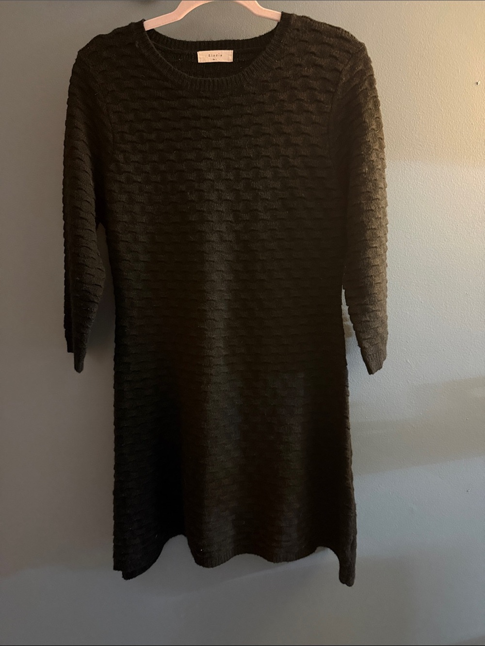 Elodie soft black minimalist dress